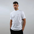 T-shirt nera da uomo, logo petto